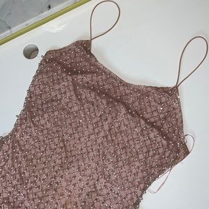 Perfect condition, pink pearl mini dress